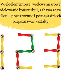 WOOPIE magnetiniai statybiniai blokai 3D mokomasis rinkinys Kulodrom rutulinis takelis 113 vnt.