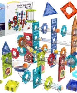 WOOPIE magnetiniai statybiniai blokai 3D mokomasis rinkinys Kulodrom rutulinis takelis 113 vnt.