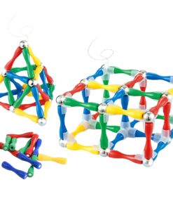 WOOPIE magnetiniai konstruktoriaus kaladėlės 3D 128 vnt. XXL