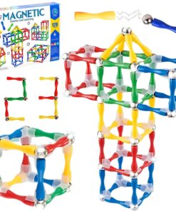 WOOPIE magnetiniai konstruktoriaus kaladėlės 3D 128 vnt. XXL