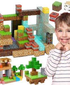 WOOPIE minecraft magnetinių konstruktorių 3D kubelių edukacinis rinkinys