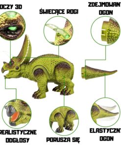 WOOPIE nuotolinio valdymo RC dinozaurų robotas Triceratops