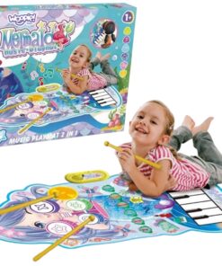 WOOPIE undinėlės muzikinis kilimėlis 2in1 interaktyvūs būgnai