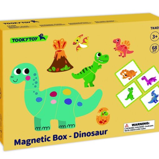  TOOKY TOY magnetinė dėlionė Dinozaurų dėlionė