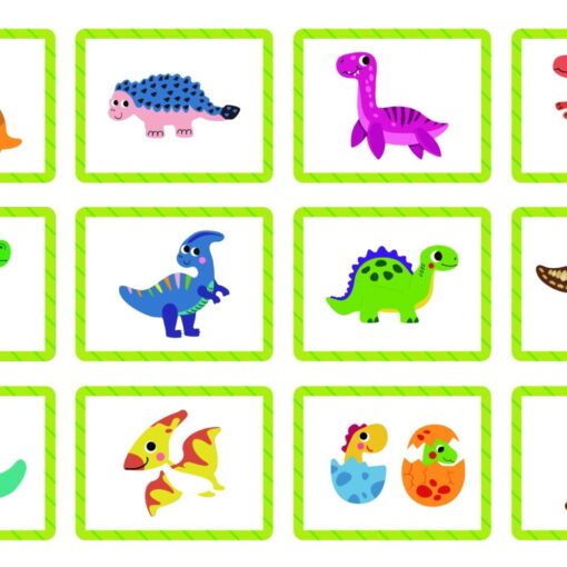  TOOKY TOY magnetinė dėlionė Dinozaurų dėlionė