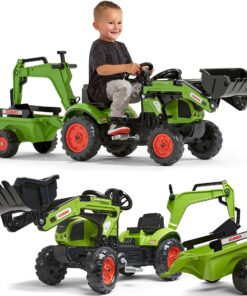 FALK traktorius su priekaba CLAAS Arion ekskavatorius-kaušas + krautuva