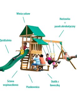 Kiemo atradimas Belmont medinė žaidimų aikštelė 6 viename
