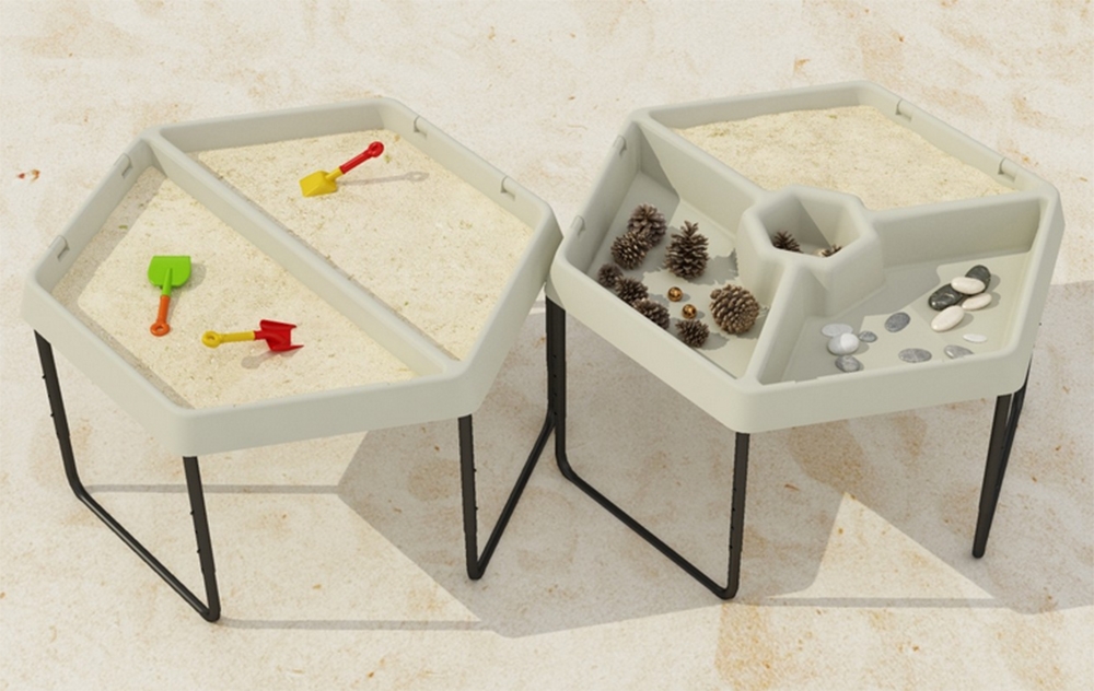 MASTERKIDZ šešiakampis padėklas su trimis pertvaromis MASTERKIDZ šešiakampis padėklas su trimis pertvaromis