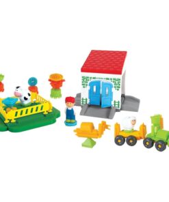 MOCHTOYS Plytos Ežiai Smeigtukai Plytos FARMA dėžutėje 100 vnt. + 3 paveikslai