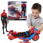 Spider Man figūra su automobiliu