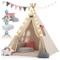 Vaikų palapinė Tipi wigwam su iglo pagalvėmis