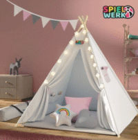 Vaikų palapinė Tipi wigwam su iglo pagalvėmis - Image 2