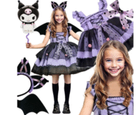 Kuromi helovino kostiumas