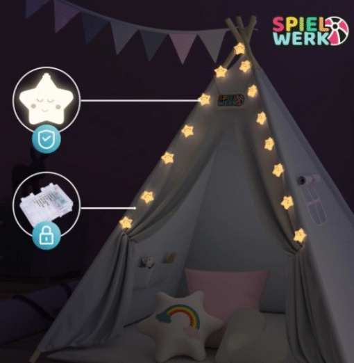 Vaikų palapinė Tipi wigwam su iglo pagalvėmis - Image 5