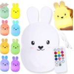 Vaikiška naktinė RGB lempa zuikučio formos