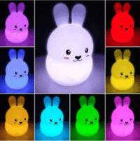 Vaikiška naktinė RGB lempa zuikučio formos - Image 3