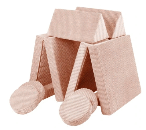 Velinda daugiafunkcinė modulinė sofa vaikams, putplasčio blokeliai, rožinė - Image 4