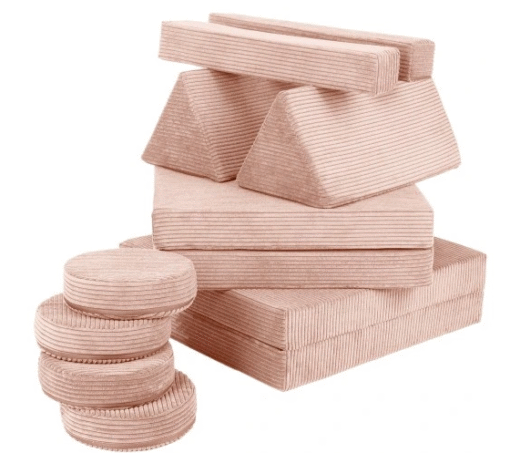 Velinda daugiafunkcinė modulinė sofa vaikams, putplasčio blokeliai, rožinė - Image 5