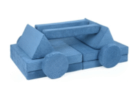 VELINDA Daugiafunkcinė modulinė sofa vaikams iš putplasčio blokų - mėlyna - Image 2