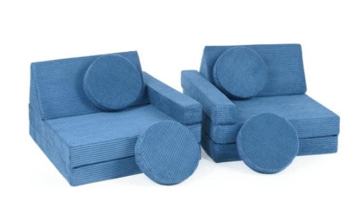 VELINDA Daugiafunkcinė modulinė sofa vaikams iš putplasčio blokų - mėlyna - Image 3