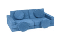 VELINDA Daugiafunkcinė modulinė sofa vaikams iš putplasčio blokų - mėlyna - Image 5
