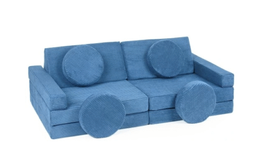 VELINDA Daugiafunkcinė modulinė sofa vaikams iš putplasčio blokų - mėlyna - Image 5