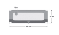 Lovos užtvaras tulano vaikiška apsauga 200 cm x 70 cm - Image 2