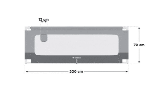 Lovos užtvaras tulano vaikiška apsauga 200 cm x 70 cm - Image 2