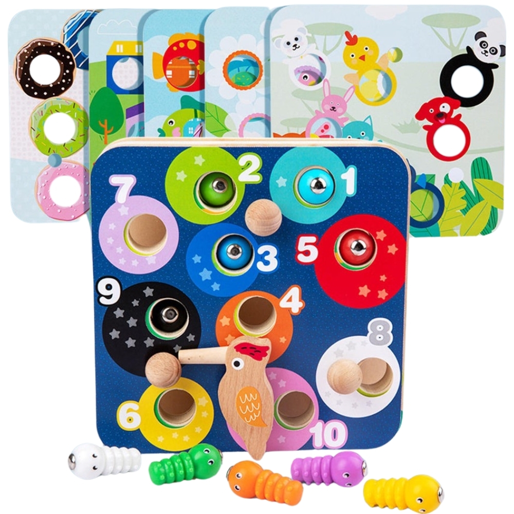 TOOKY TOY puidust 2 &uuml;hes osavusm&auml;ng &bdquo;P&uuml;&uuml;a putukaid&ldquo; lastele