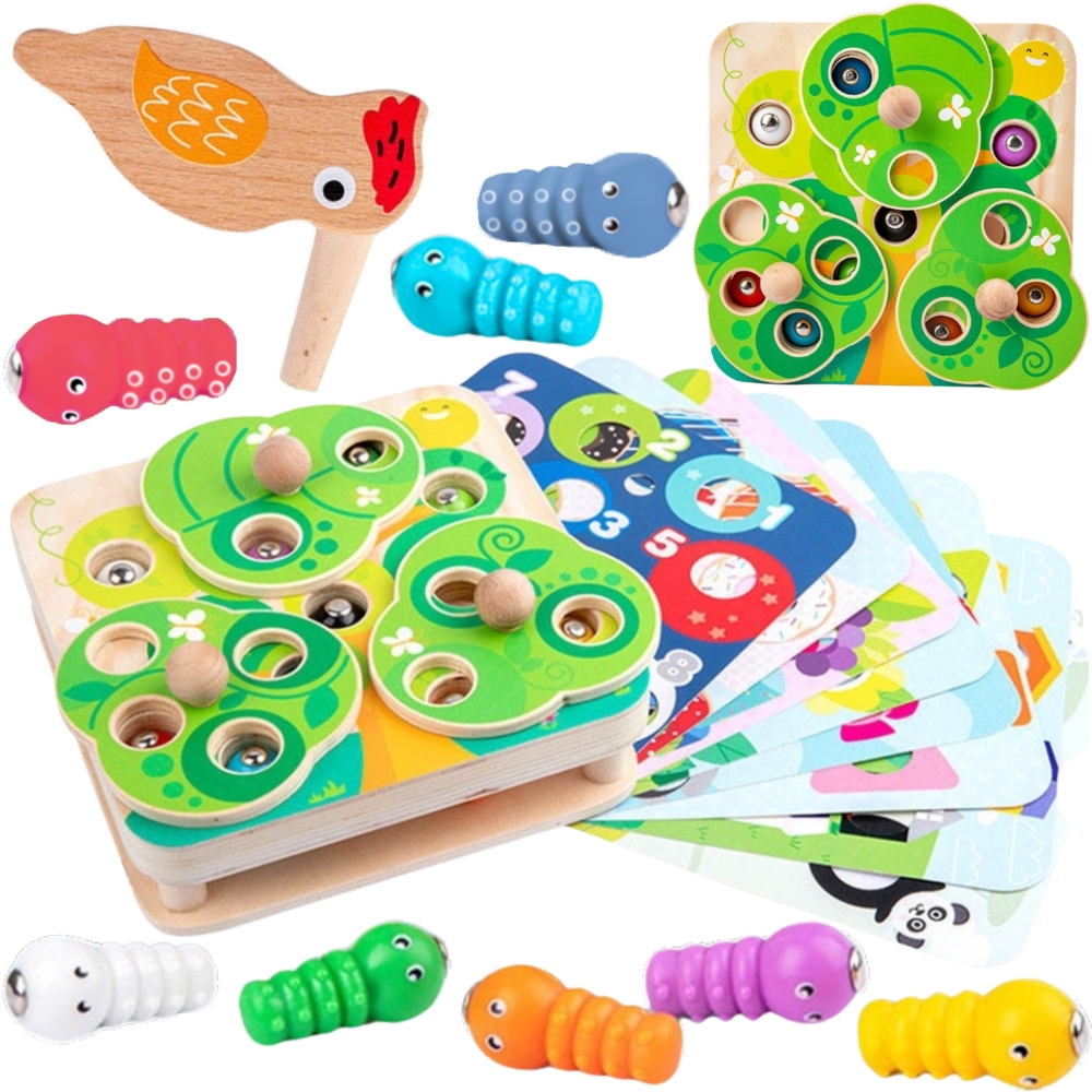 TOOKY TOY puidust 2 &uuml;hes osavusm&auml;ng &bdquo;P&uuml;&uuml;a putukaid&ldquo; lastele