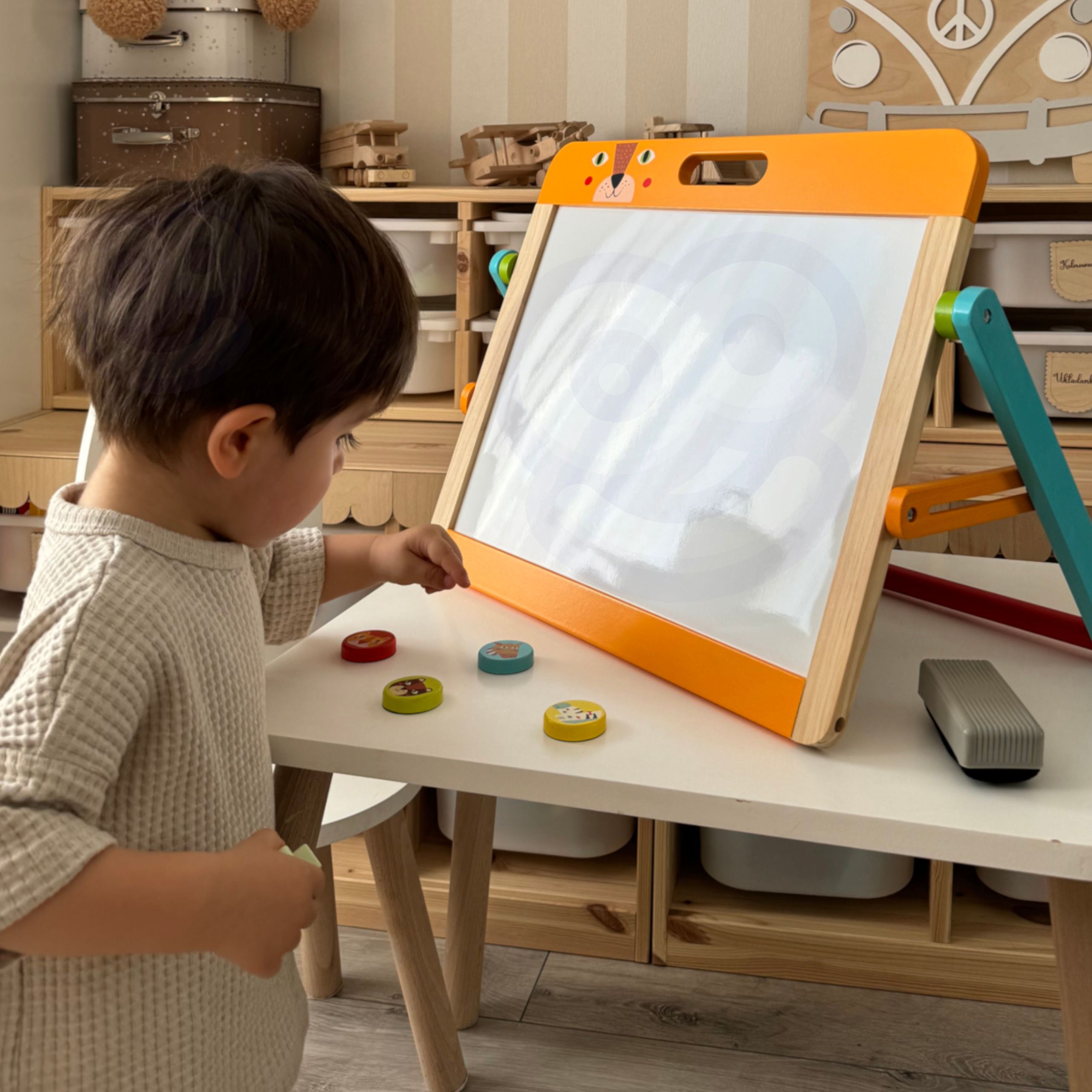 TOOKY TOY Edukacinė 2in magnetinė ir kreidinė lenta TOOKY TOY Edukacinė 2in magnetinė ir kreidinė lenta