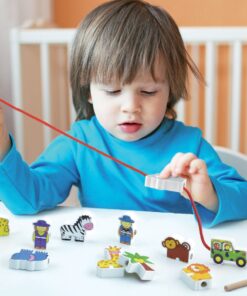 VIGA mediniai susipynimo kaladėlės Montessori siūlų ūkiui
