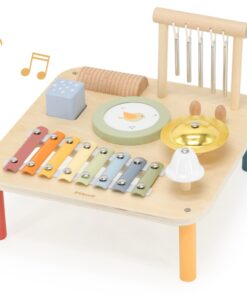 Viga medinis edukacinis muzikinis sensorinis stalas 7in1