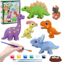 WOOPIE isetegemise maalikomplekt: meisterda kipskujukesi ja v&auml;rvi need &ndash; dinosauruste komplekt