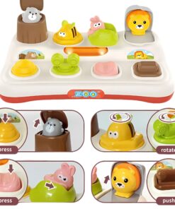 WOOPIE BABY edukacinis žaislas iššokantis zoologijos sodo gyvūnas