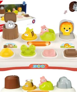 WOOPIE BABY edukacinis žaislas iššokantis zoologijos sodo gyvūnas