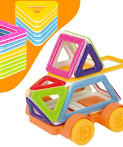 WOOPIE Magnetiniai blokai Transporto priemonių mini pastatai 22vnt