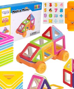 WOOPIE Magnetiniai blokai Transporto priemonių mini pastatai 22vnt