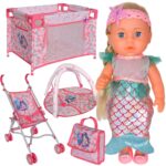 WOOPIE ROYAL 36 cm kūdikio lėlė „Undinėlė“ — interaktyvus XXL priežiūros rinkinys (18 viename)