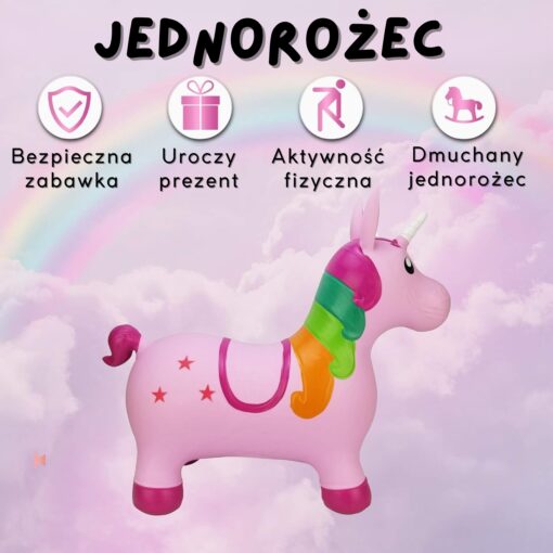 WOOPIE Rožinis Vienaragio šokliukas