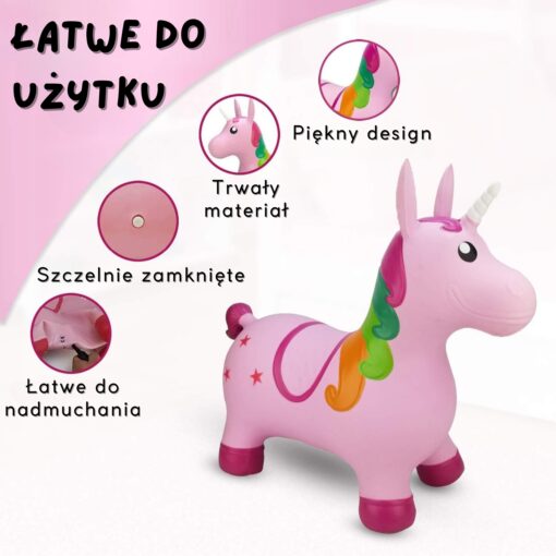WOOPIE Rožinis Vienaragio šokliukas