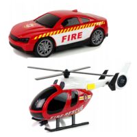 WOOPIE Vehicle Set Fire Truck Sraigtasparnis Automobilis Šviesos garsas