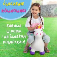 WOOPIE baltas vienaragio šokliukas