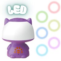 WOOPIE daugiafunkcinė RGB lempa „Bluetooth“ garsiakalbis karaoke balso moduliatorius SD kortelė violetinė