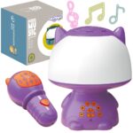 WOOPIE daugiafunkcinė RGB lempa „Bluetooth“ garsiakalbis karaoke balso moduliatorius SD kortelė violetinė