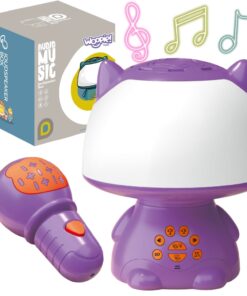WOOPIE daugiafunkcinė RGB lempa „Bluetooth“ garsiakalbis karaoke balso moduliatorius SD kortelė violetinė