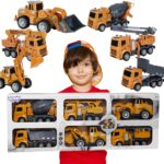 WOOPIE didelis statybinių transporto priemonių rinkinys 6in1