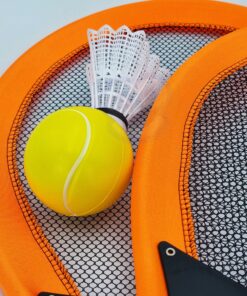 WOOPIE didelių vaikiškų badmintono rakečių rinkinys + plunksninė