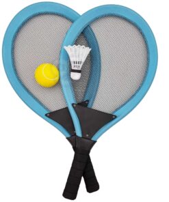 WOOPIE didelių vaikiškų badmintono rakečių rinkinys + plunksninė