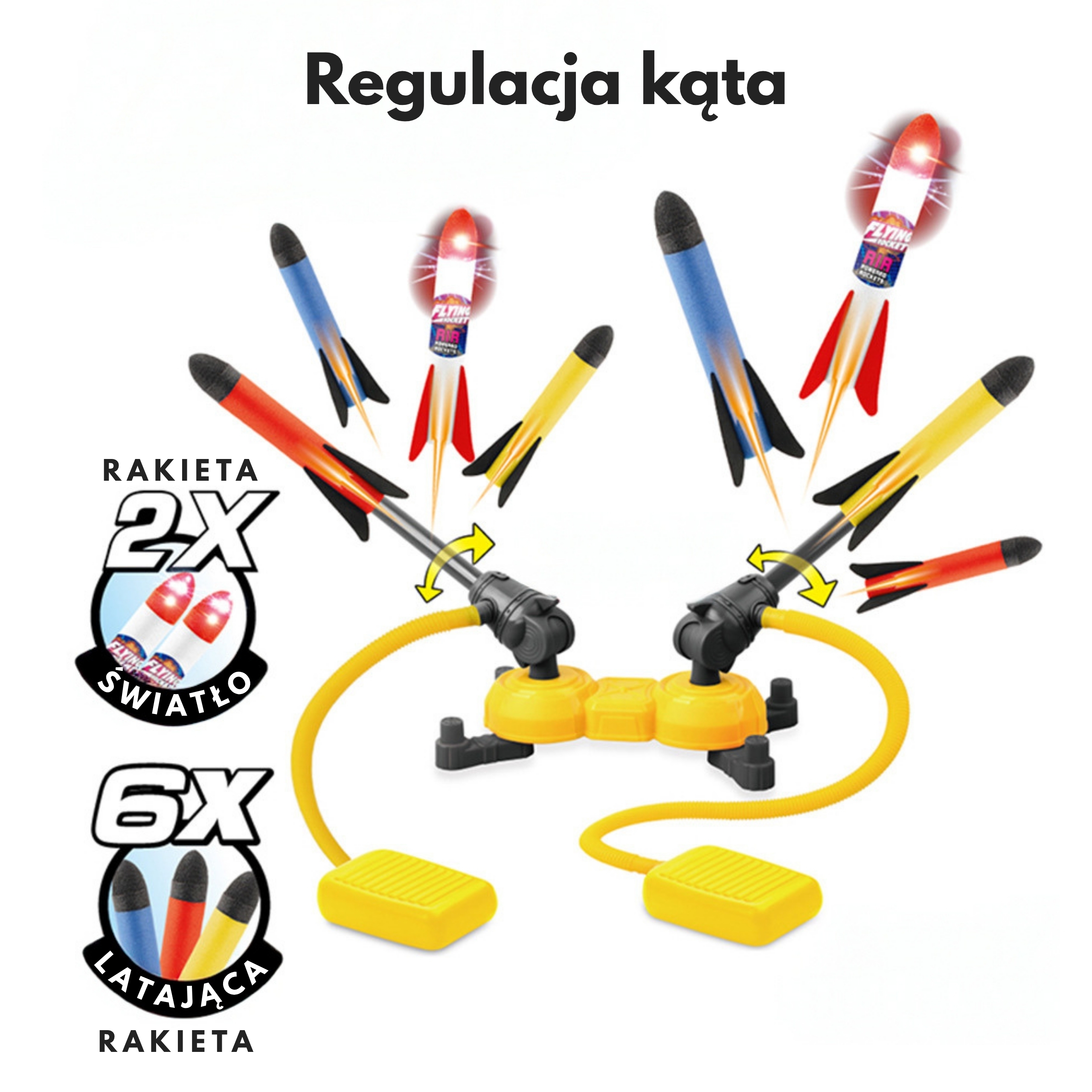 WOOPIE dvigubas putplasčio raketų paleidėjas 8 vnt. WOOPIE dvigubas putplasčio raketų paleidėjas 8 vnt.